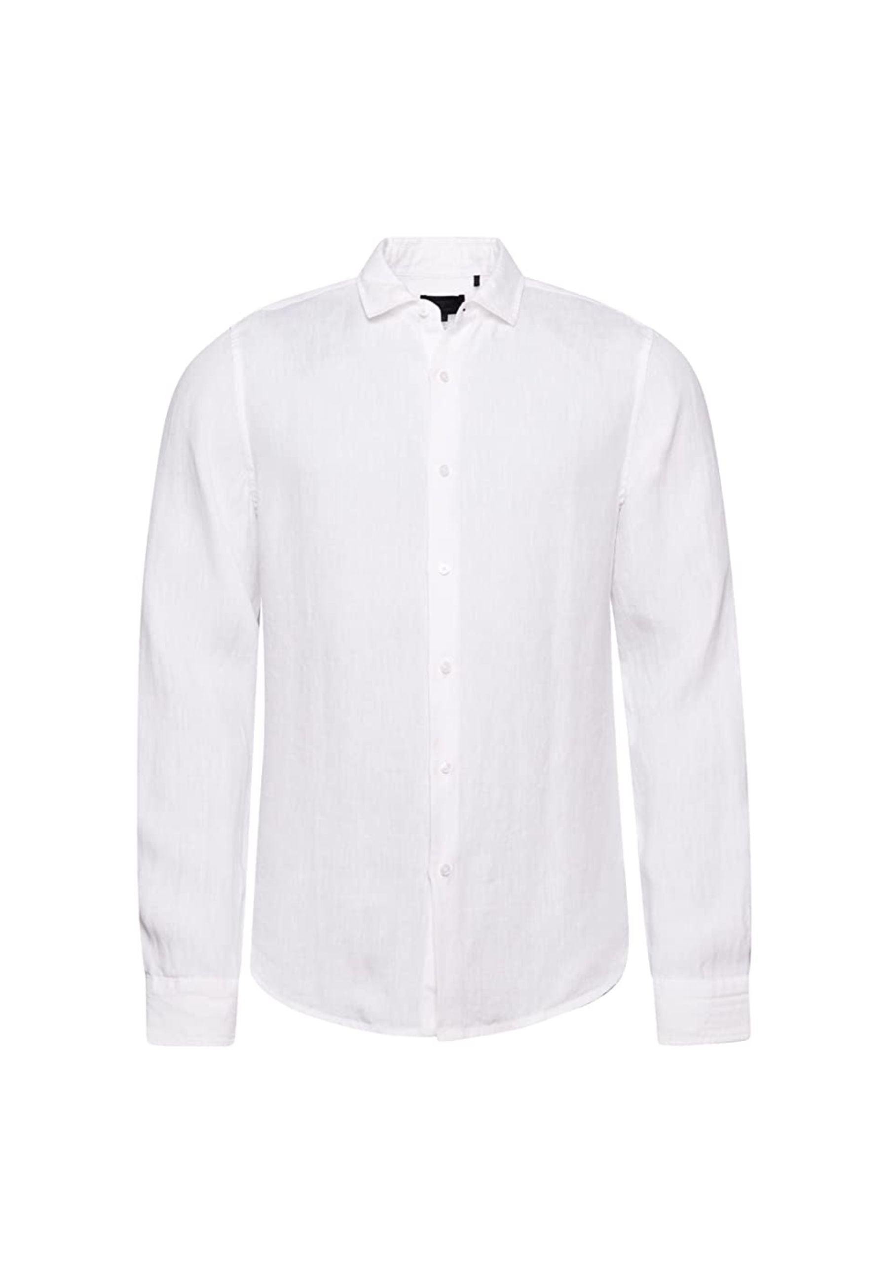 Camicia casual a maniche lunghe in lino