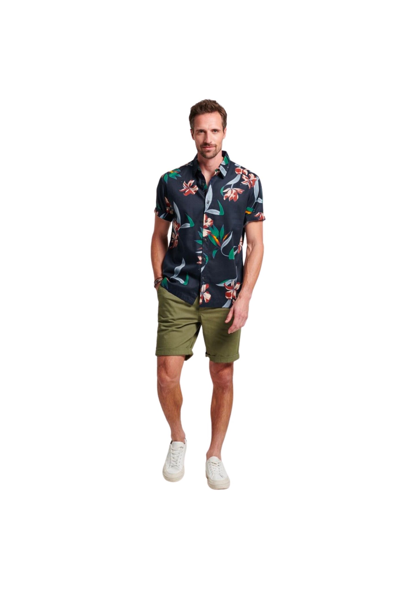 Camicia hawaiana a maniche corte