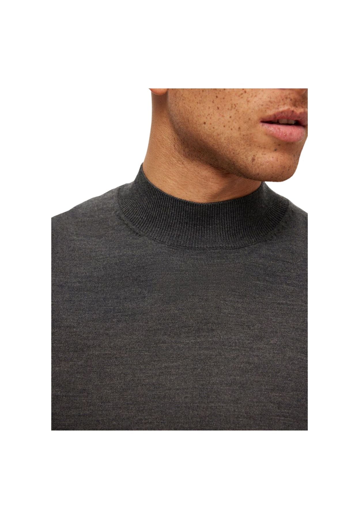 Slhtown crew neck sweater medium grey