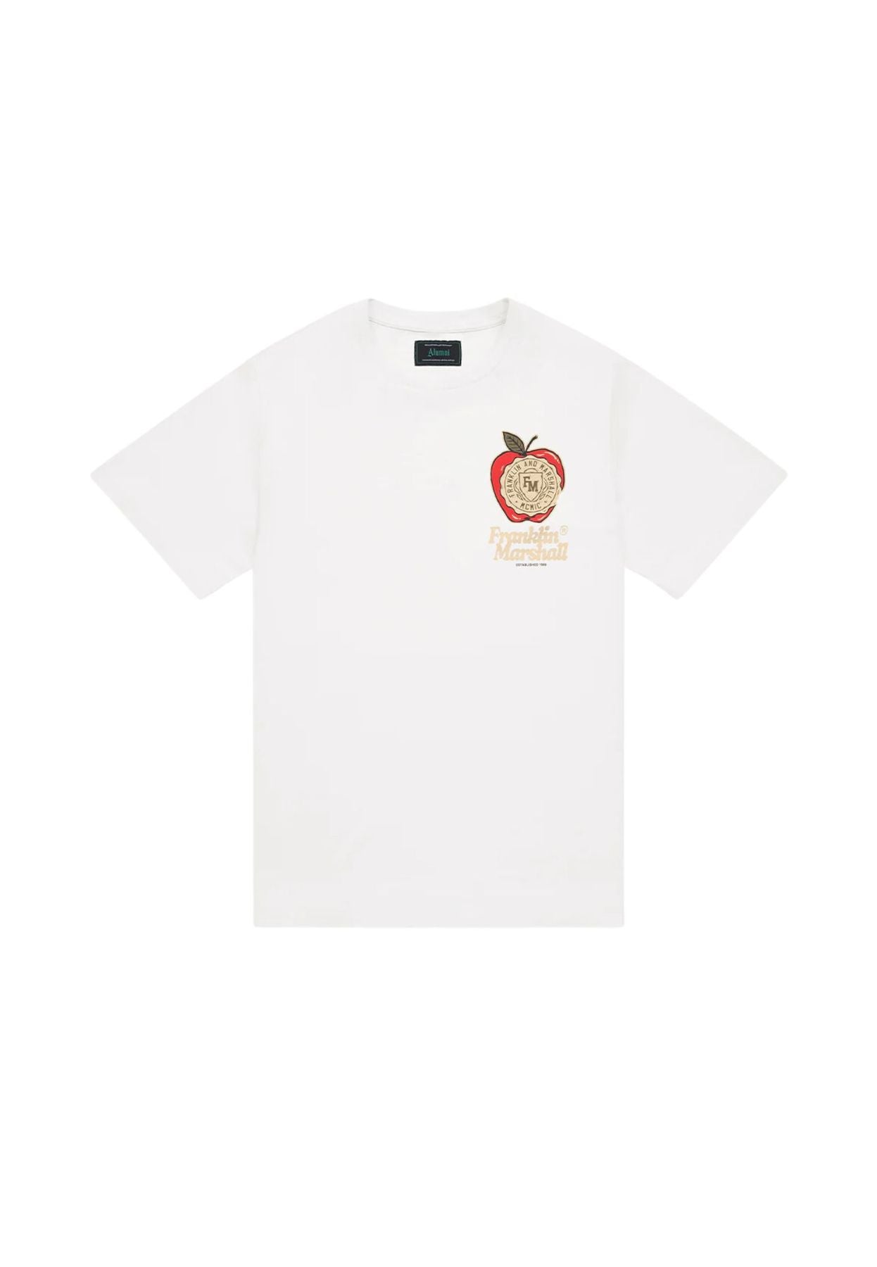 organic cotton con stampa alumni 011 Bianco