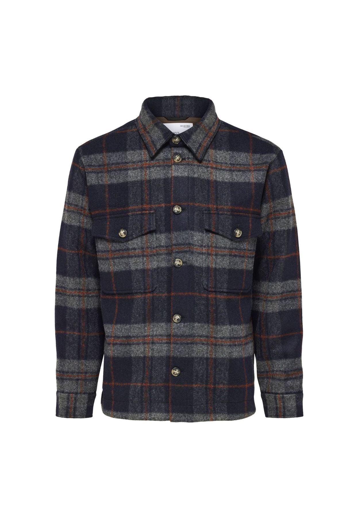 Giacca camicia in lana