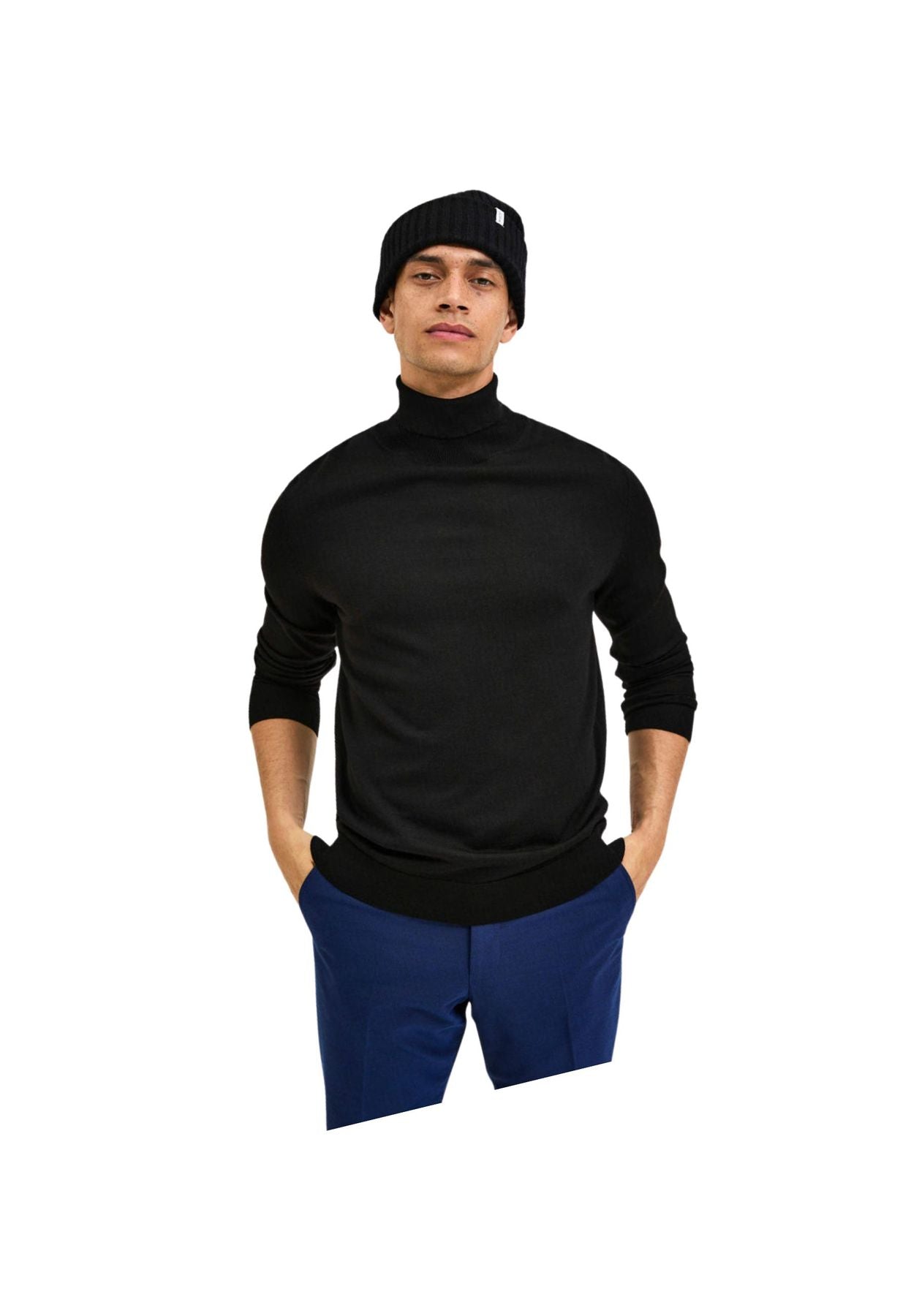 Black turtleneck sweater