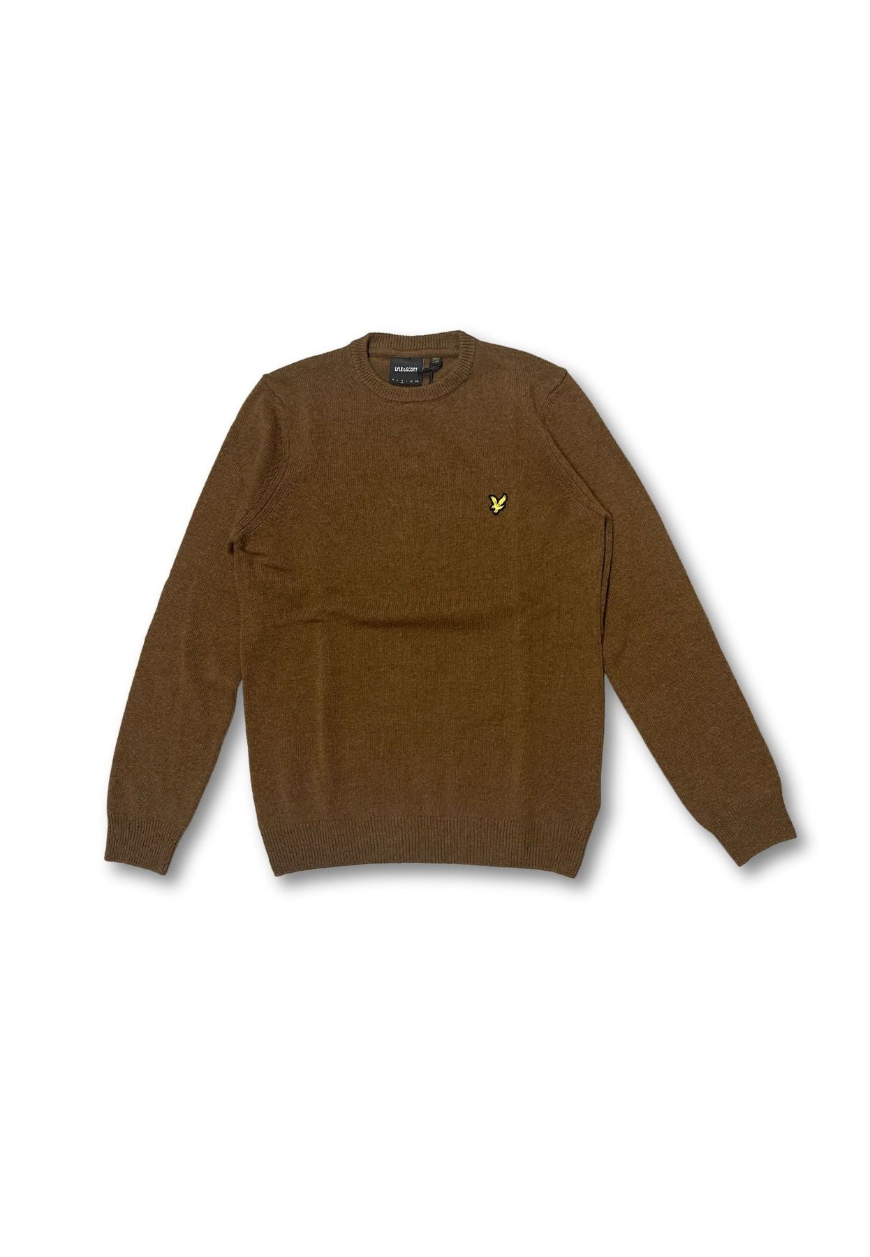 Crew Neck Lambswool Blend Jump X192 Marrone