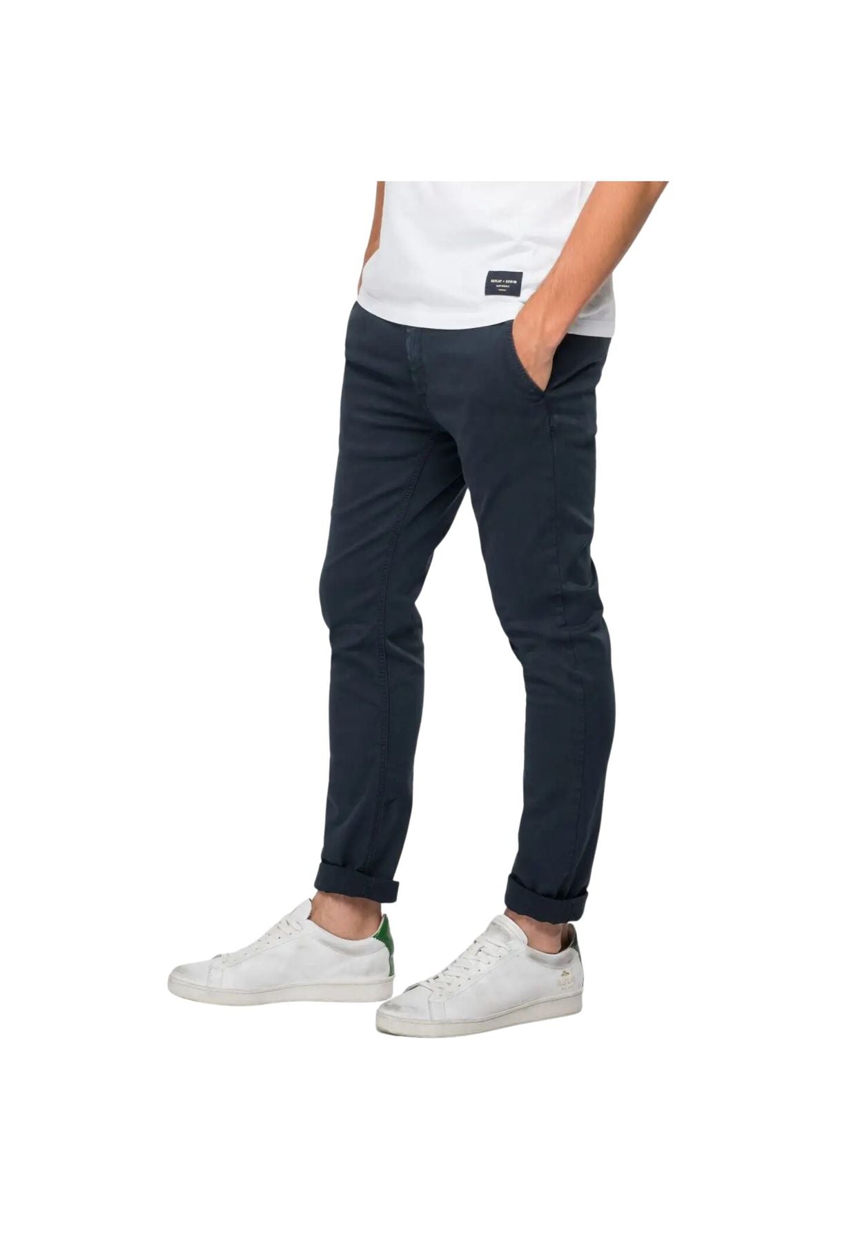 Pantalone chino blu