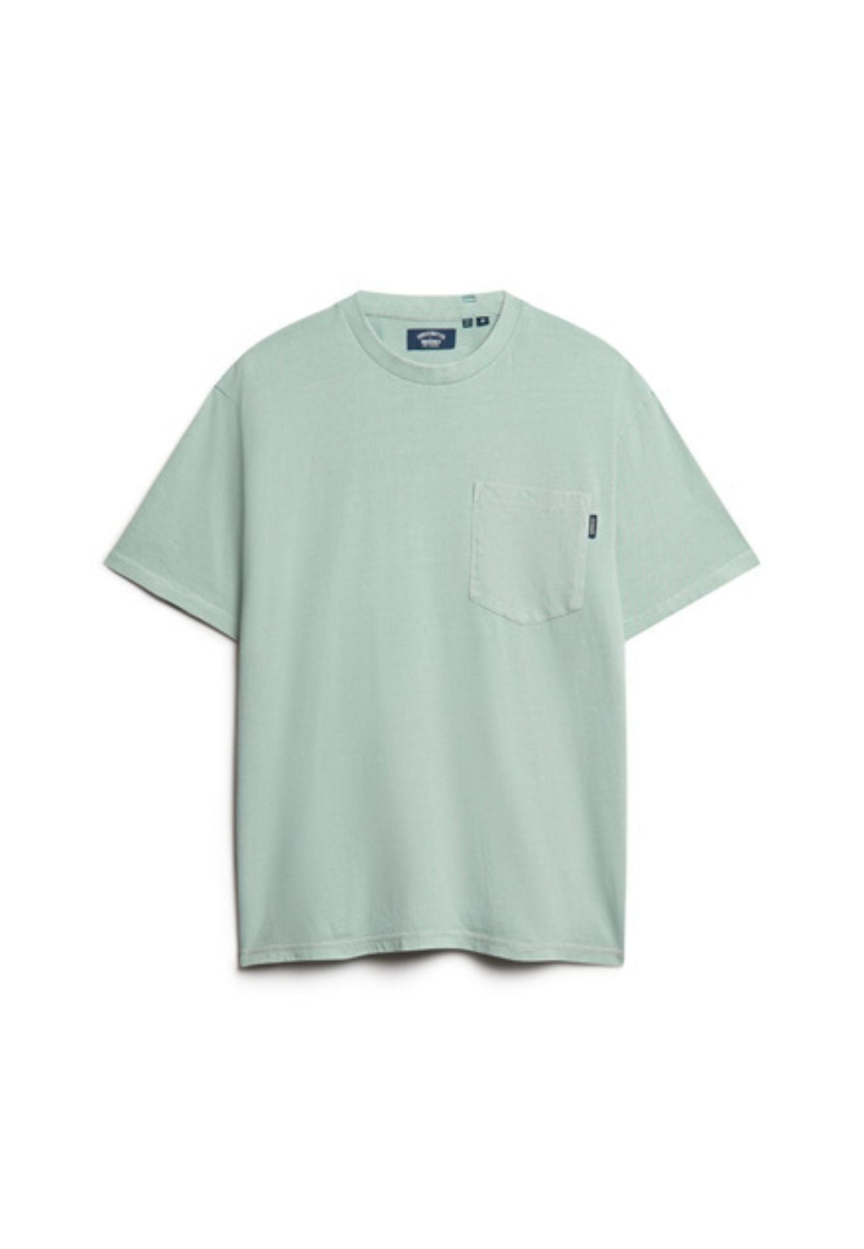 T-shirt con taschino e cuciture a contrasto grigio