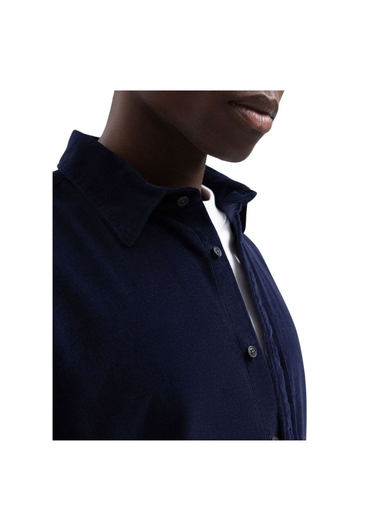 Navy Ribbed Shirt