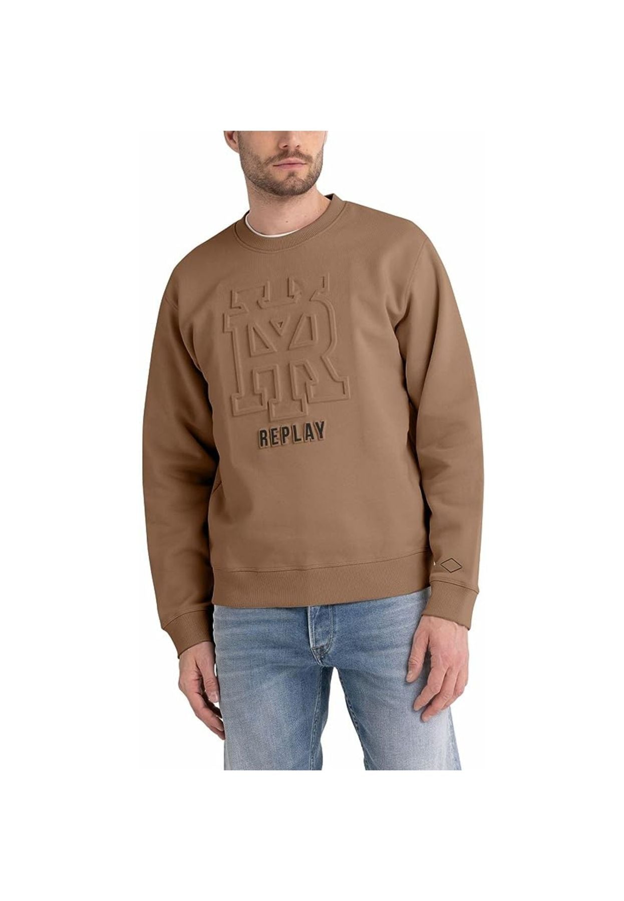 Felpa girocollo con stampa