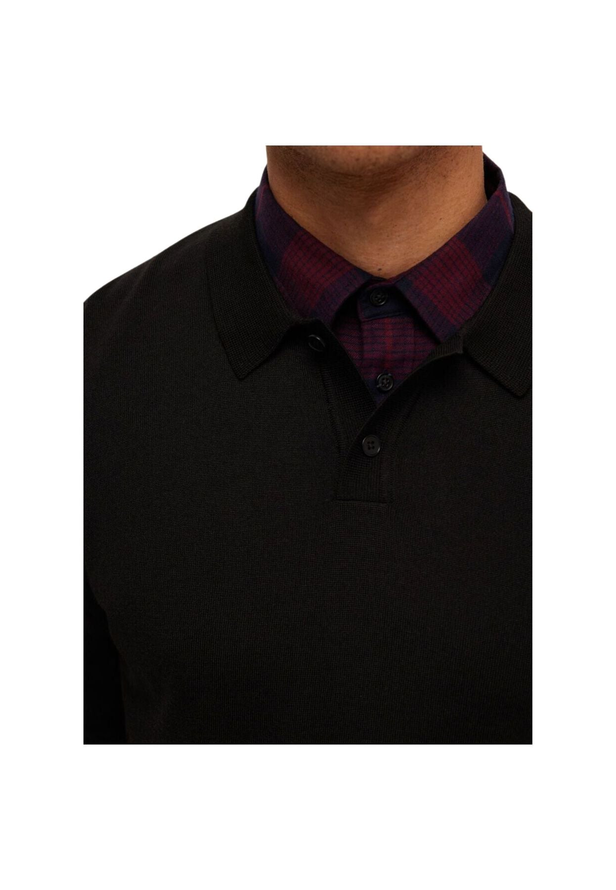 Polo Merino Black