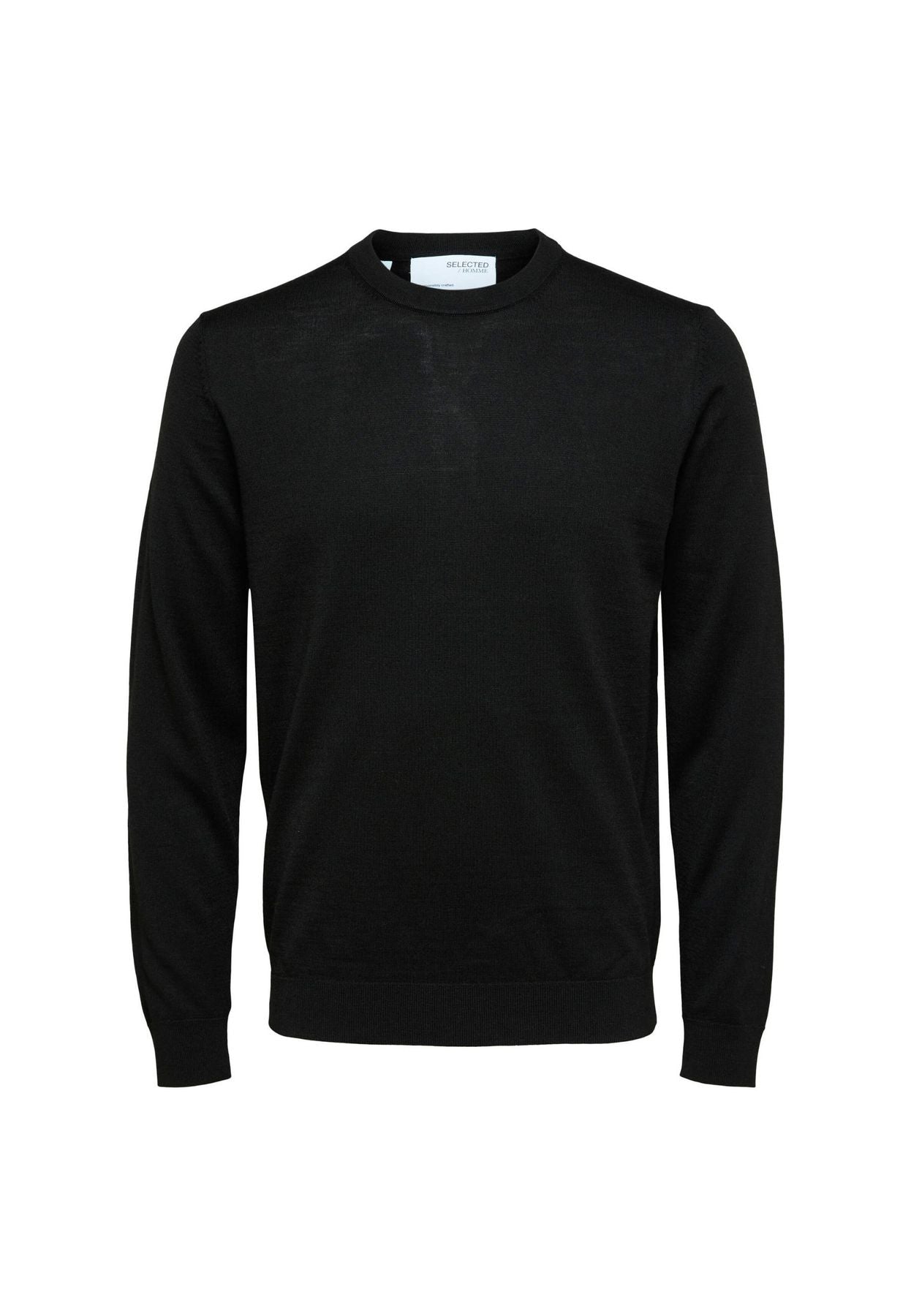 Black crew neck sweater
