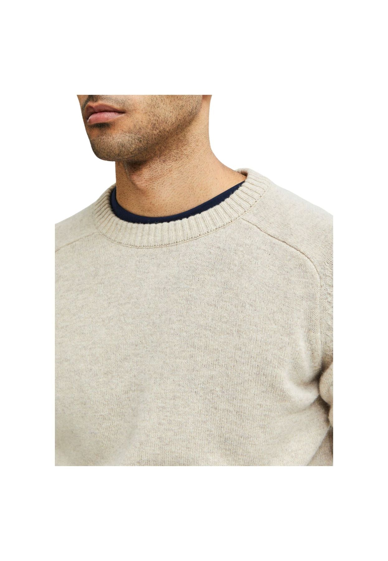 Beige knitted sweater