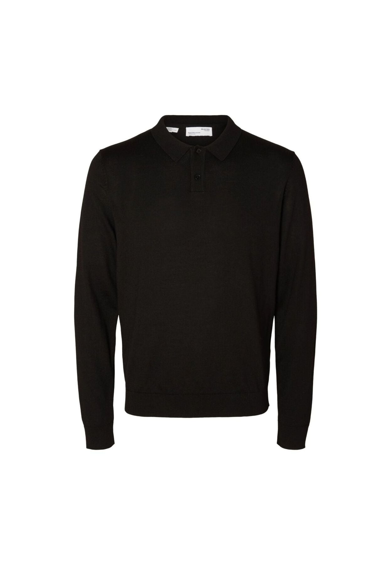 Polo Merino Black