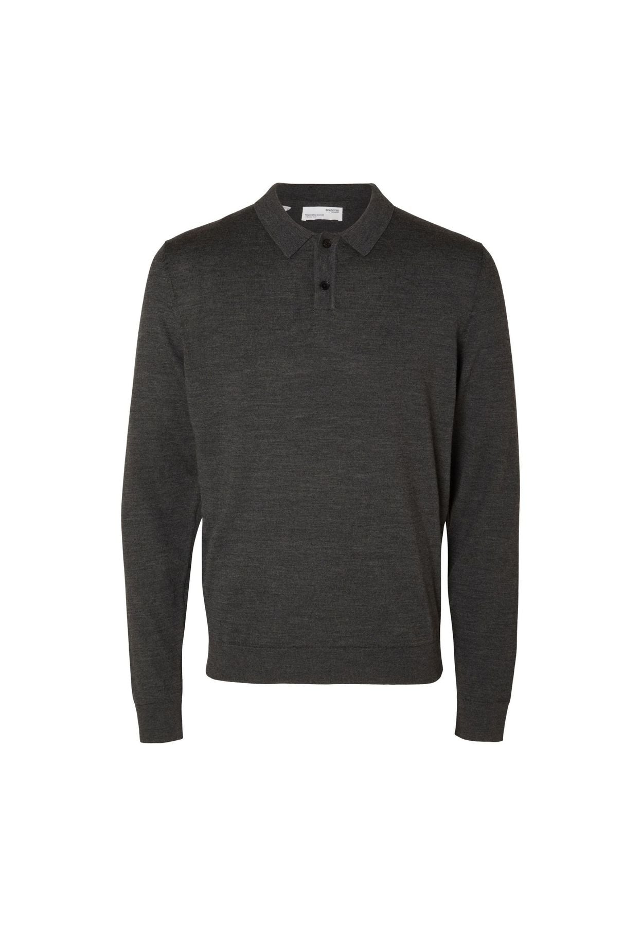 Polo Merino Grey Grigio