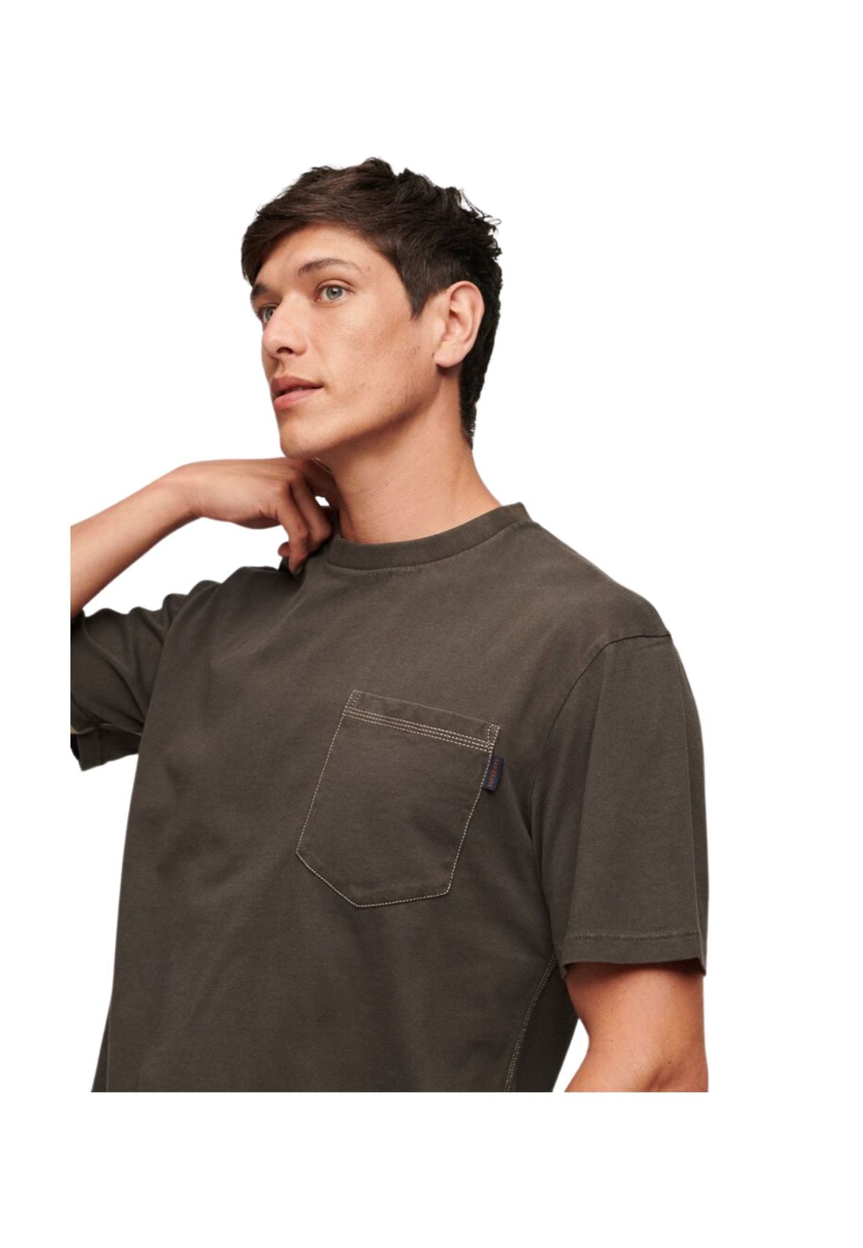 T-shirt con taschino e cuciture a contrasto 9Z0